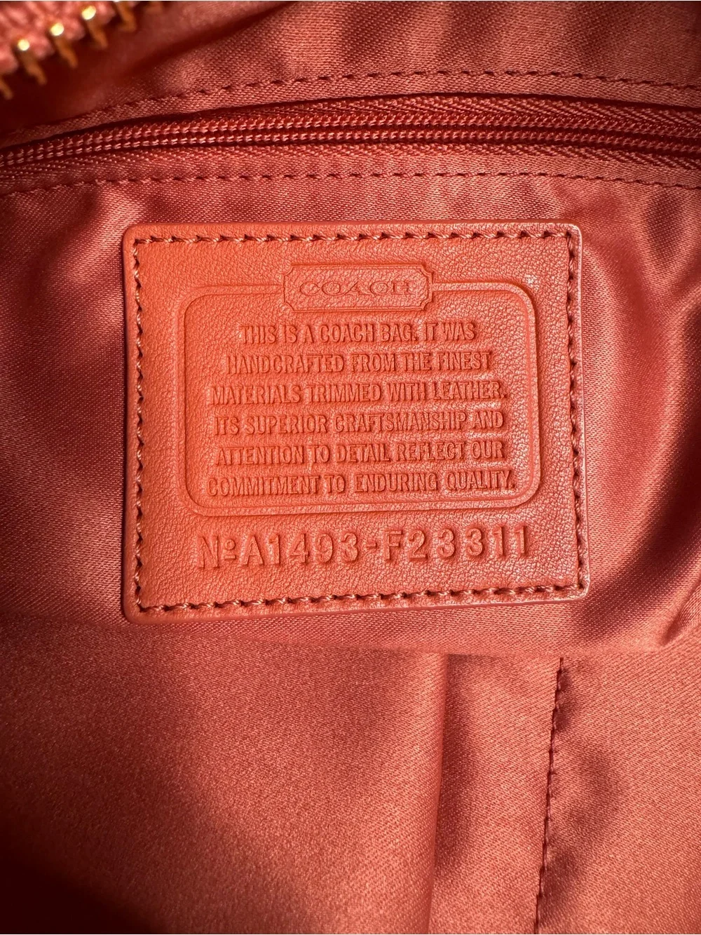 Coach Ashley Orange Tote with Wallet